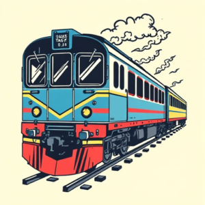 Pixel Art Train Tattoo