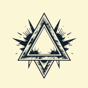 Pixel Art Triangle Tattoo