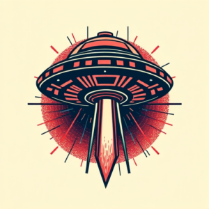 Pixel Art Ufo Tattoo