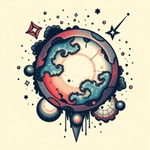 Pixel Art Universe Tattoo