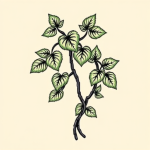 Pixel Art Vine Tattoo