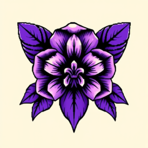 Pixel Art Violet Tattoo