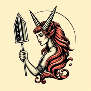 Pixel Art Virgo Tattoo