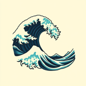 Pixel Art Wave Tattoo