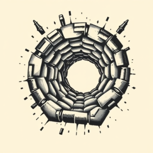 Pixel Art Wormhole Tattoo