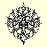 Pixel Art Yggdrasil Tattoo