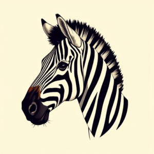 Pixel Art Zebra Tattoo