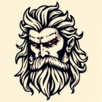 Pixel Art Zeus Tattoo