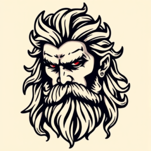 Pixel Art Zeus Tattoo