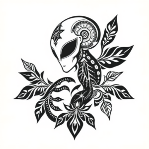 Polynesian Alien Tattoo