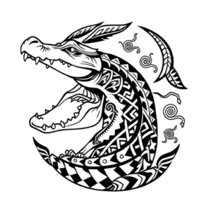 Polynesian Alligator Tattoo