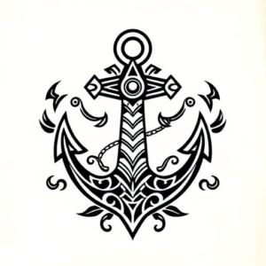 Polynesian Anchor Tattoo