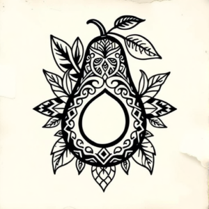 Polynesian Avocado Tattoo