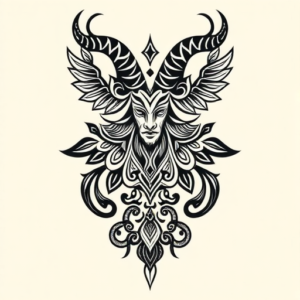 Polynesian Baphomet Tattoo