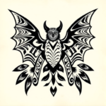 Polynesian Bat Tattoo