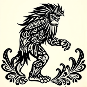 Polynesian Bigfoot Tattoo
