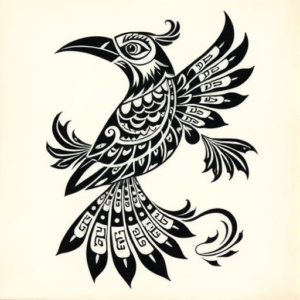Polynesian Bird Tattoo