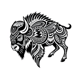 Polynesian Bison Tattoo