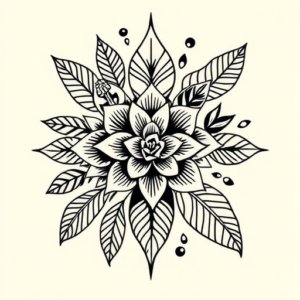 Polynesian Bouquet Tattoo