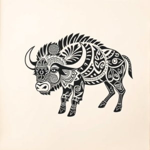 Polynesian Buffalo Tattoo