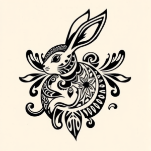 Polynesian Bunny Tattoo