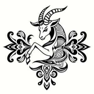 Polynesian Capricorn Tattoo