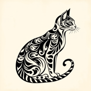 Polynesian Cat Tattoo