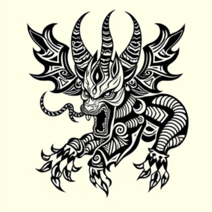 Polynesian Cerberus Tattoo