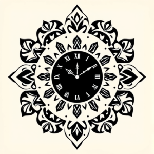 Polynesian Clock Tattoo