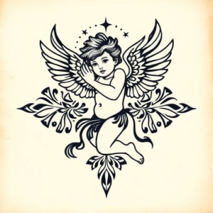 Polynesian Cupid Tattoo