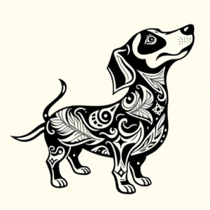 Polynesian Dachshund Tattoo