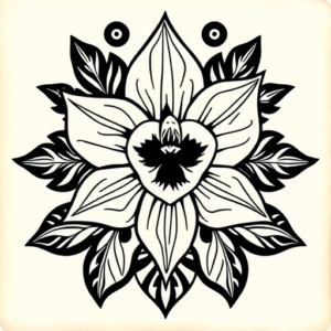 Polynesian Daffodil Tattoo