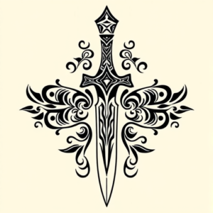 Polynesian Dagger Tattoo