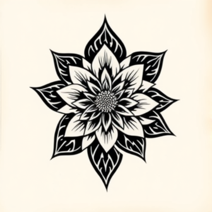 Polynesian Dahlia Tattoo