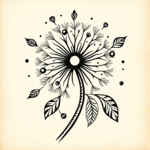 Polynesian Dandelion Tattoo