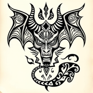 Polynesian Devil Tattoo