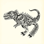 Polynesian Dinosaur Tattoo