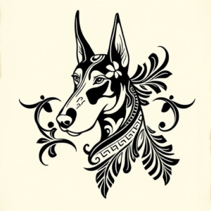 Polynesian Doberman Tattoo