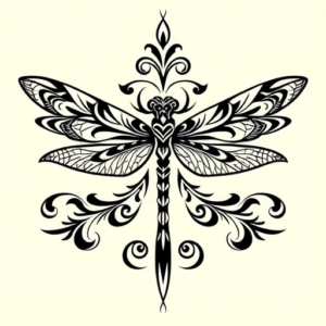 Polynesian Dragonfly Tattoo