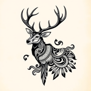 Polynesian Elk Tattoo