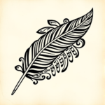 Polynesian Feather Tattoo