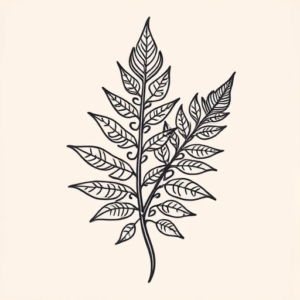 Polynesian Fern Tattoo