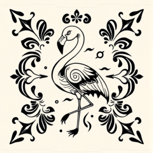 Polynesian Flamingo Tattoo