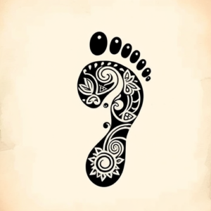 Polynesian Footprint Tattoo