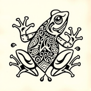 Polynesian Frog Tattoo