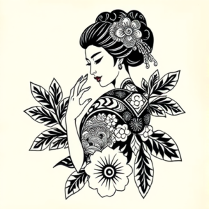 Polynesian Geisha Tattoo