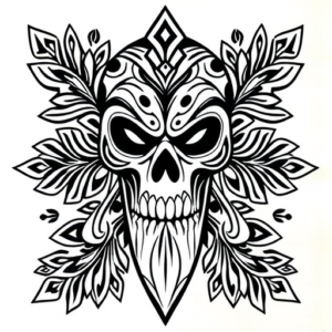 Polynesian Ghostface Tattoo