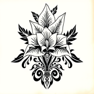 Polynesian Gladiolus Tattoo