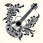 Polynesian Guitar Tattoo