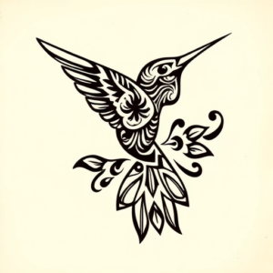 Polynesian Hummingbird Tattoo